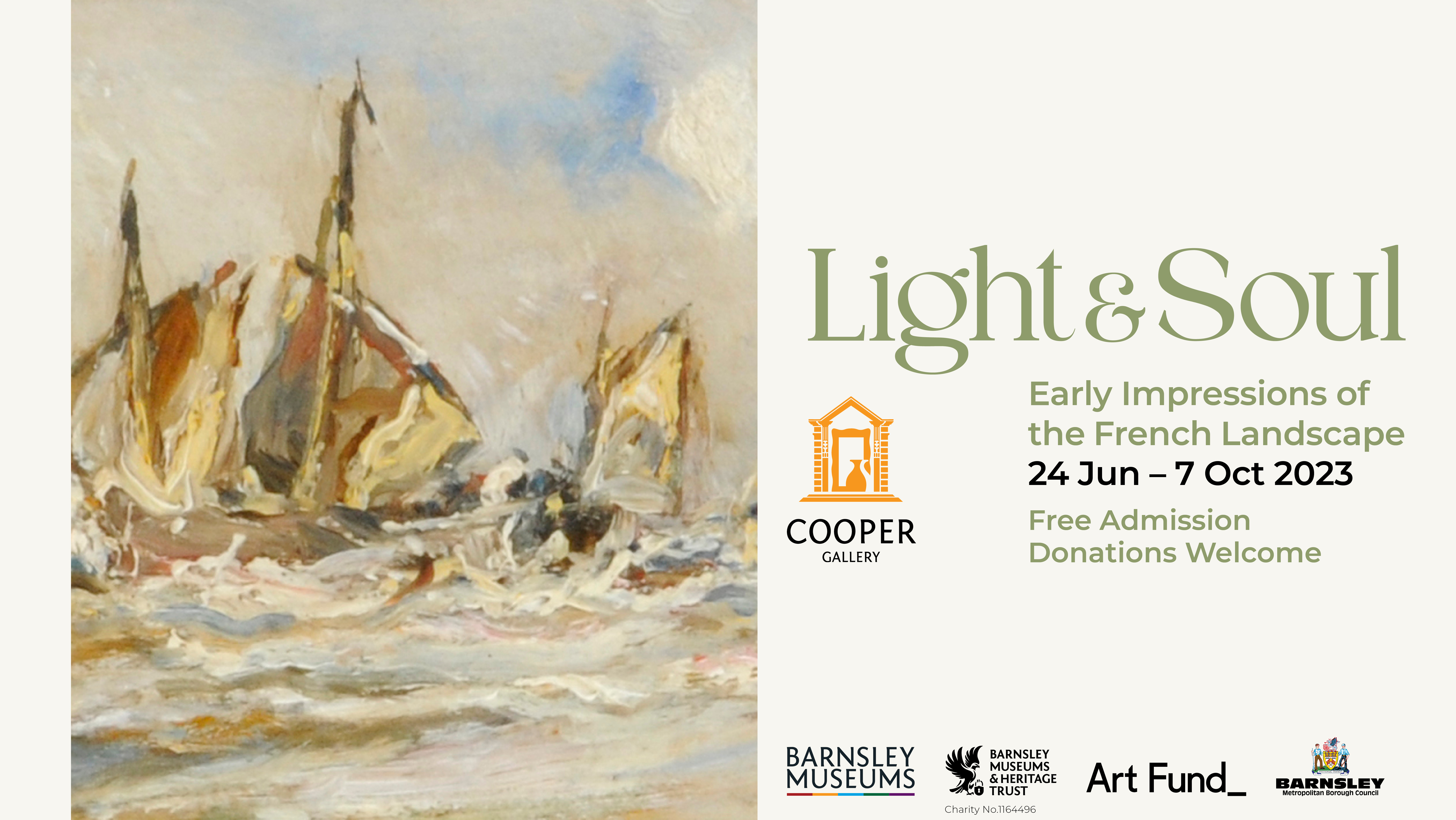 Light and Soul. Early impressions of the French Landscape. 24th June - 7th October. Free admission, donations welcome.